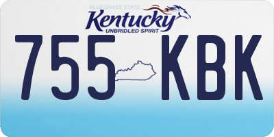 KY license plate 755KBK