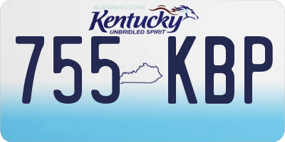 KY license plate 755KBP