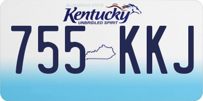 KY license plate 755KKJ