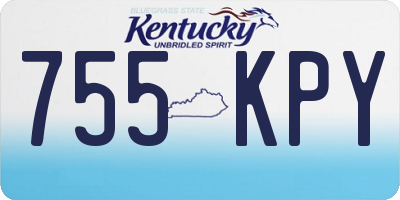 KY license plate 755KPY