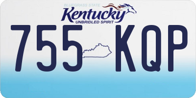 KY license plate 755KQP