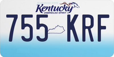 KY license plate 755KRF