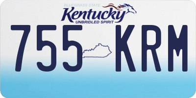 KY license plate 755KRM