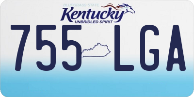 KY license plate 755LGA