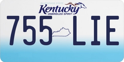 KY license plate 755LIE
