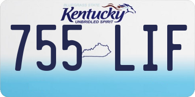 KY license plate 755LIF