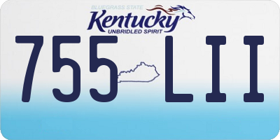 KY license plate 755LII