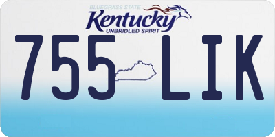 KY license plate 755LIK