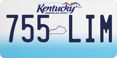 KY license plate 755LIM