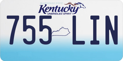 KY license plate 755LIN