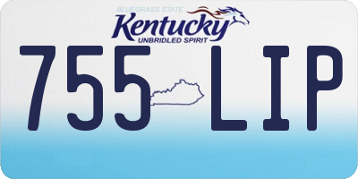 KY license plate 755LIP