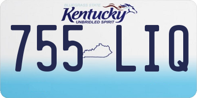 KY license plate 755LIQ