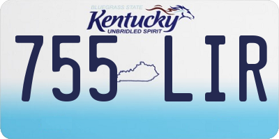 KY license plate 755LIR