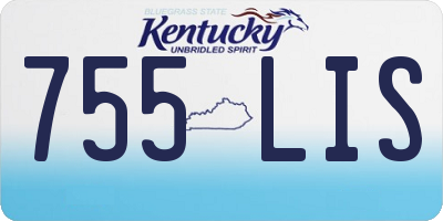 KY license plate 755LIS