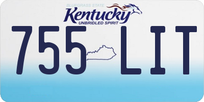 KY license plate 755LIT