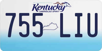 KY license plate 755LIU