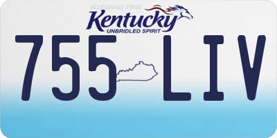 KY license plate 755LIV