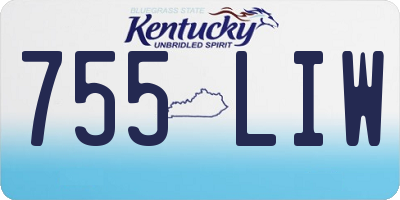 KY license plate 755LIW