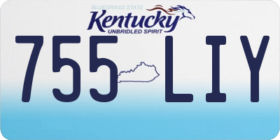 KY license plate 755LIY