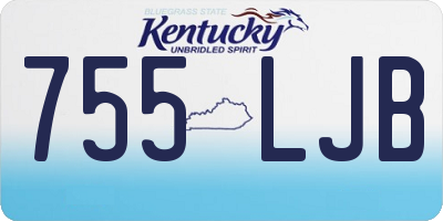 KY license plate 755LJB