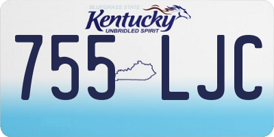 KY license plate 755LJC
