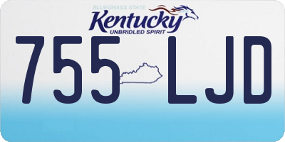 KY license plate 755LJD
