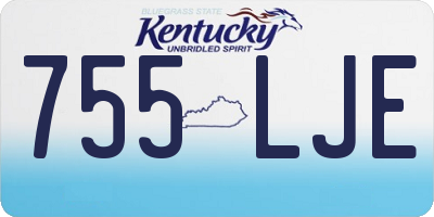 KY license plate 755LJE
