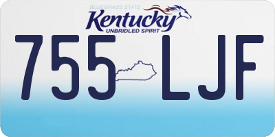 KY license plate 755LJF