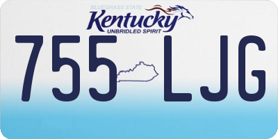 KY license plate 755LJG