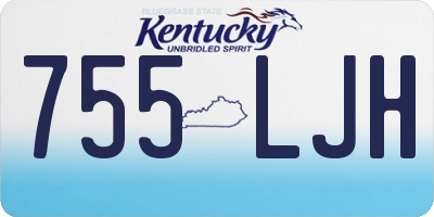 KY license plate 755LJH