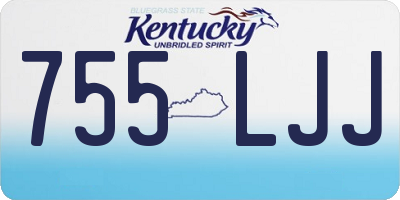 KY license plate 755LJJ