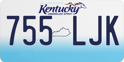 KY license plate 755LJK