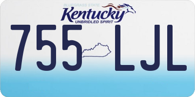 KY license plate 755LJL