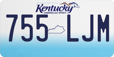 KY license plate 755LJM