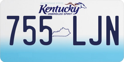 KY license plate 755LJN