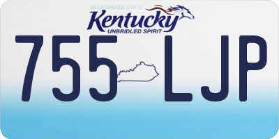 KY license plate 755LJP