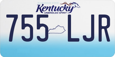 KY license plate 755LJR