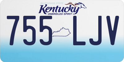 KY license plate 755LJV