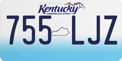 KY license plate 755LJZ