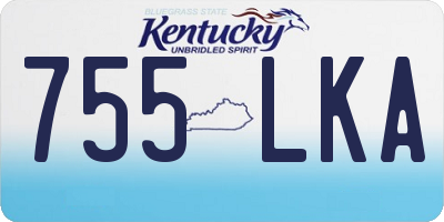 KY license plate 755LKA