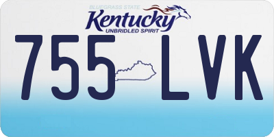 KY license plate 755LVK