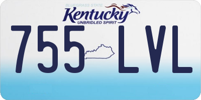 KY license plate 755LVL