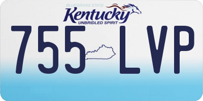 KY license plate 755LVP