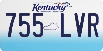 KY license plate 755LVR