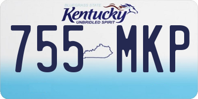KY license plate 755MKP