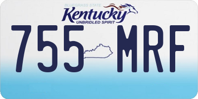 KY license plate 755MRF