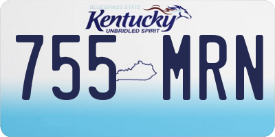 KY license plate 755MRN