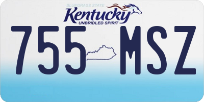 KY license plate 755MSZ