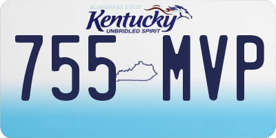 KY license plate 755MVP