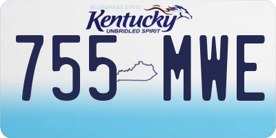 KY license plate 755MWE